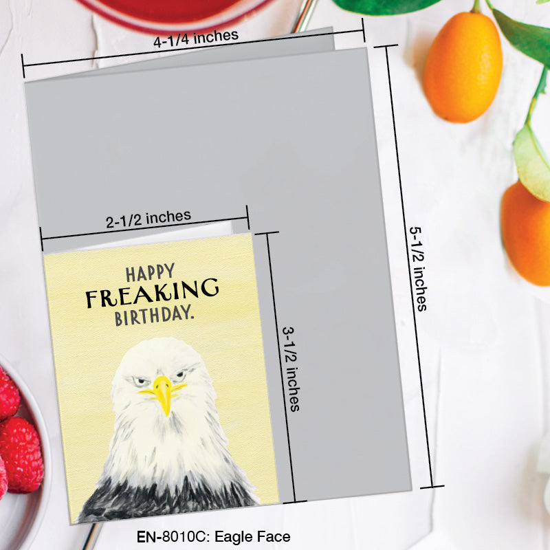 Eagle Face, Greeting Card (8010C), Enclosure, www.printedcanvas.com
