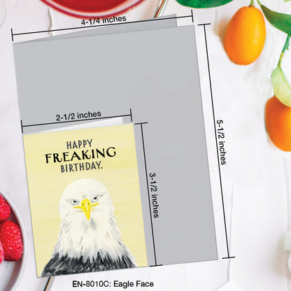 Eagle Face, Greeting Card (8010C), Enclosure, www.printedcanvas.com