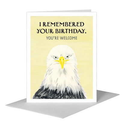 Eagle Face, Greeting Card (#8010CA) A2 Card Front, www.printedcanvas.com
