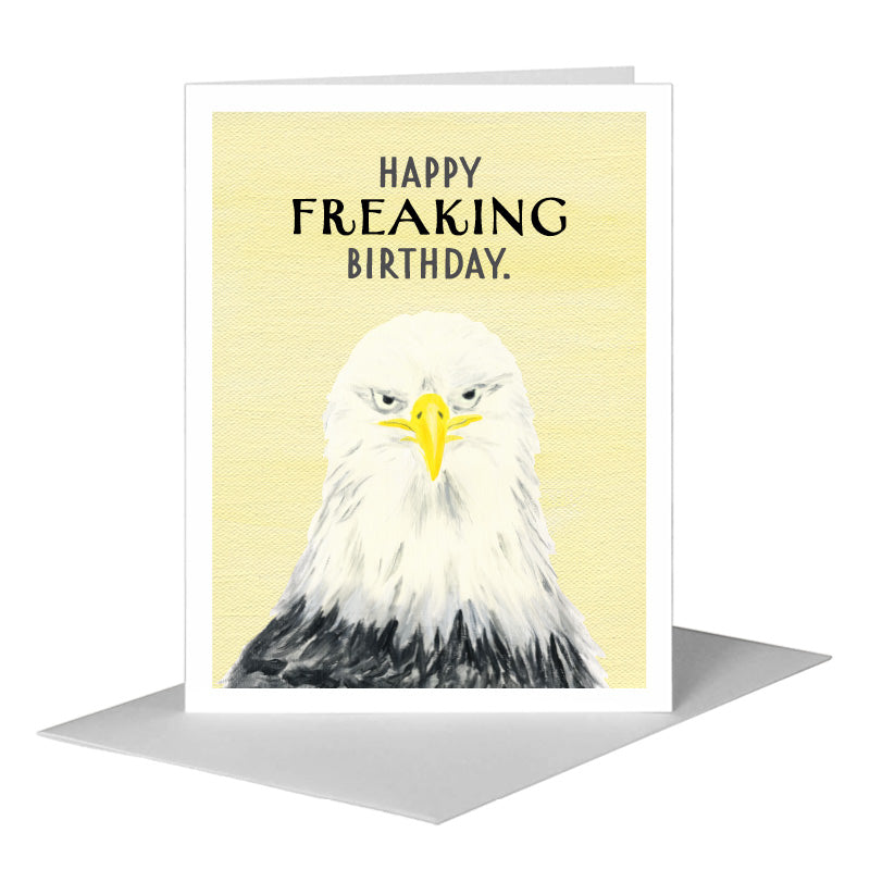 Eagle Face, Greeting Card (#8010C) A2 Card Front, www.printedcanvas.com