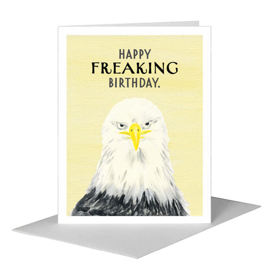 Eagle Face, Greeting Card (#8010C) A2 Card Front, www.printedcanvas.com