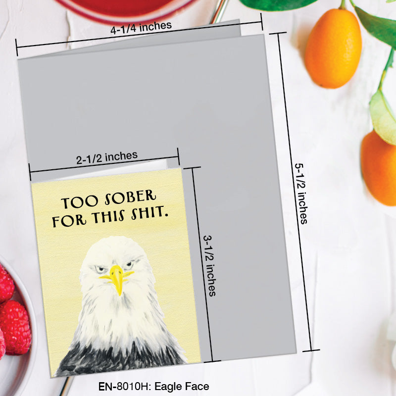 Eagle Face, Greeting Card (8010H), Enclosure, www.printedcanvas.com