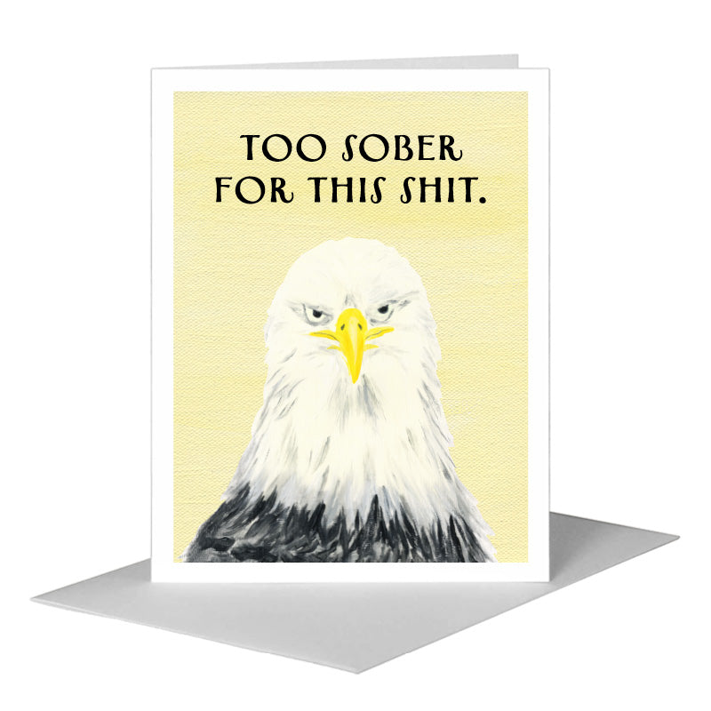 Eagle Face, Greeting Card (#8010H), A2 Card Front, www.printedcanvas.com