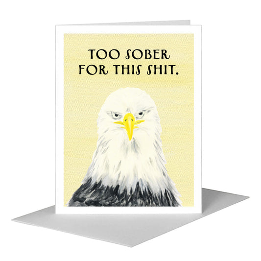 Eagle Face, Greeting Card (#8010H) A2 Card Front, www.printedcanvas.com