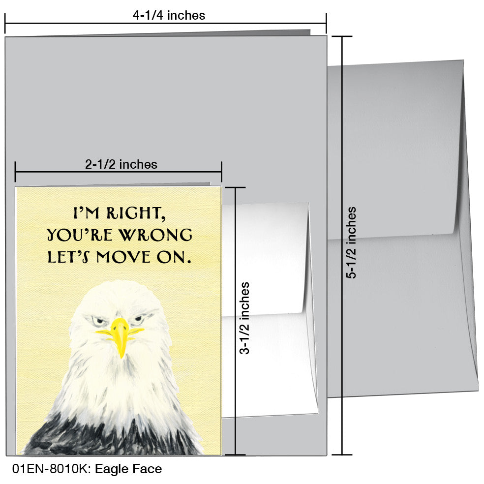 Eagle Face, Greeting Card (8010K)