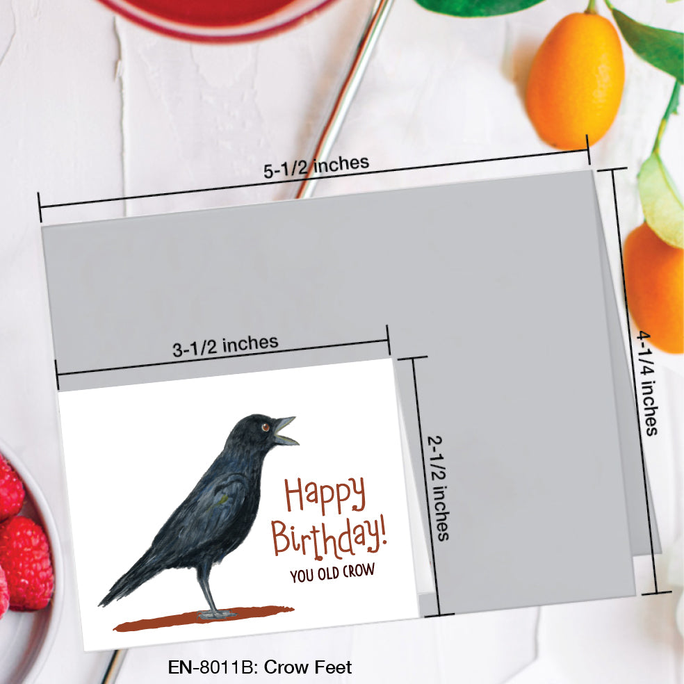 Crow Feet, Greeting Card (#8011B)