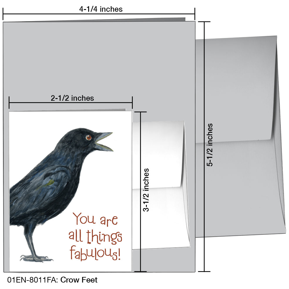 Crow Feet, Greeting Card (8011FA)