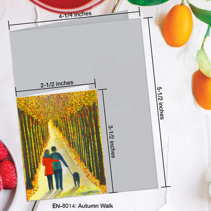 Autumn Walk, Greeting Card (8014A), Enclosure Card, www.printedcanvas.com