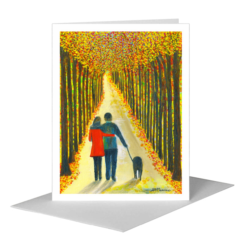 Autumn Walk, Greeting Card (#8014A) A2 Card Front, www.printedcanvas.com