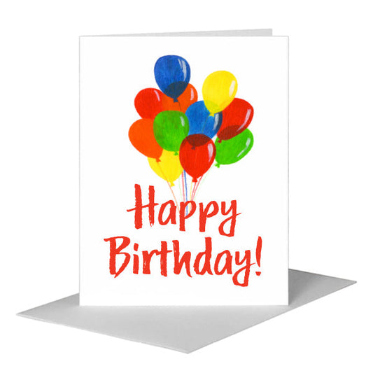 Balloon Bunch, Greeting Card (#8015EA) A2 Card Front, www.printedcanvas.com
