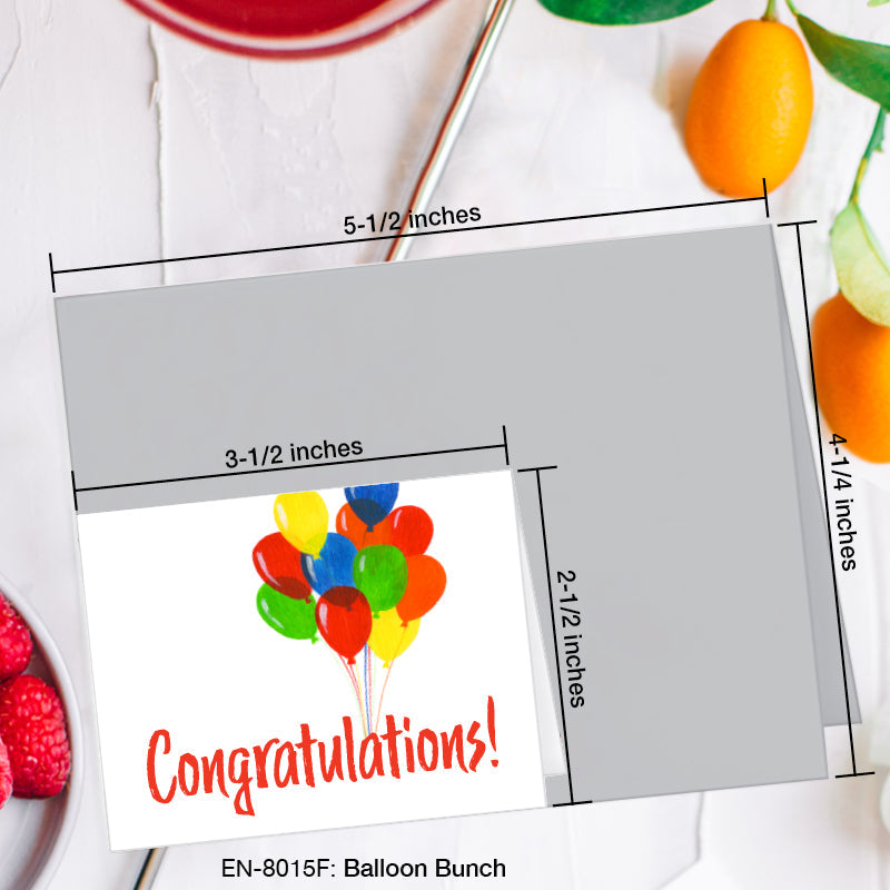 Balloon Bunch, Greeting Card (8015F), Enclosure, www.printedcanvas.com