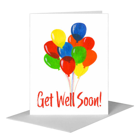 Balloon Bunch, Greeting Card (#8015G) A2 Card Front, www.printedcanvas.com