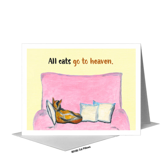 Cat Pillows, Greeting Card (#8016B)