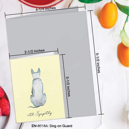 Dog on Guard, Greeting Card (8018A), Enclosure, www.printedcanvas.com