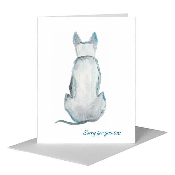 Dog on Guard, Greeting Card (#8018B) A2 Card Front, www.printedcanvas.com