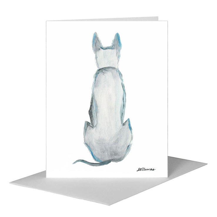 Dog on Guard, Greeting Card (#8018D) A2 Card Front, www.printedcanvas.com