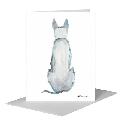 Dog on Guard, Greeting Card (#8018D) A2 Card Front, www.printedcanvas.com