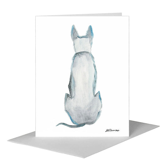 Dog on Guard, Greeting Card (#8018D) A2 Card Front, www.printedcanvas.com