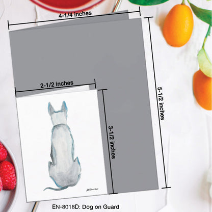 Dog on Guard, Greeting Card (8018D), Enclosure Card, www.printedcanvas.com