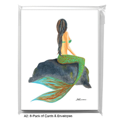 Mermaid, Greeting Card (8019B), A2 Card 8-Pack, www.printedcanvas.com