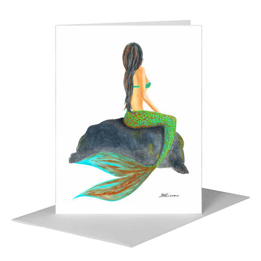 Mermaid, Greeting Card (#8019B) A2 Card Front, www.printedcanvas.com