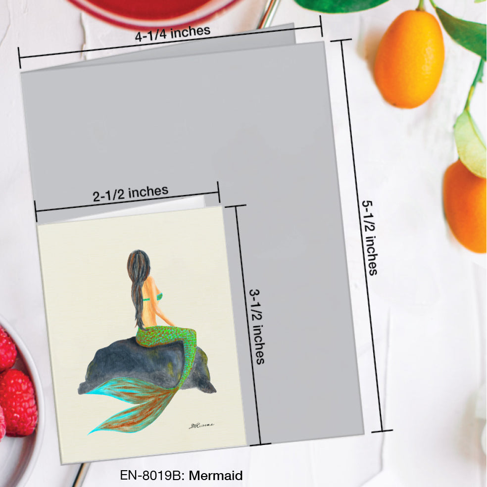 Mermaid, Greeting Card (#8019B)