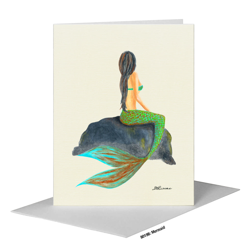 Mermaid, Greeting Card (#8019B)