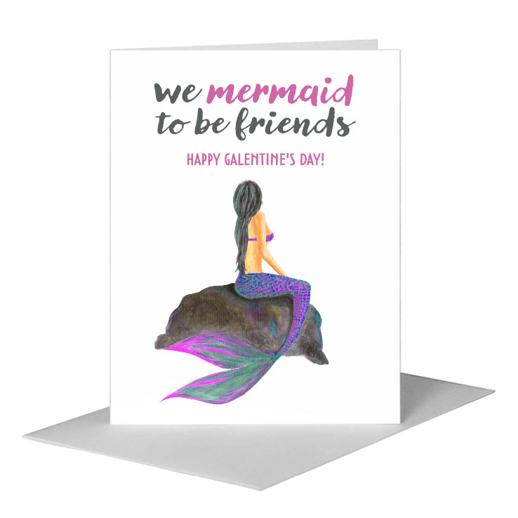 Mermaid, Greeting Card (#8019C), A2 Card Front, www.printedcanvas.com