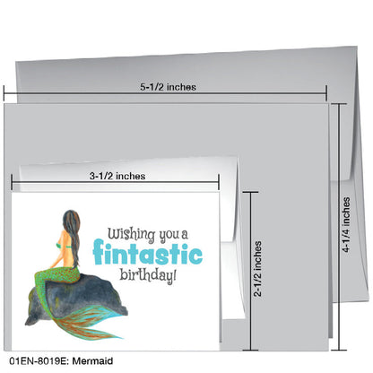 Mermaid, Greeting Card (8019E), Enclosure Card, www.printedcanvas.com