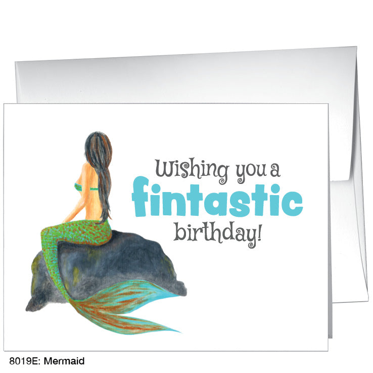 Mermaid, Greeting Card (8019E), A2 Card Front, www.printedcanvas.com