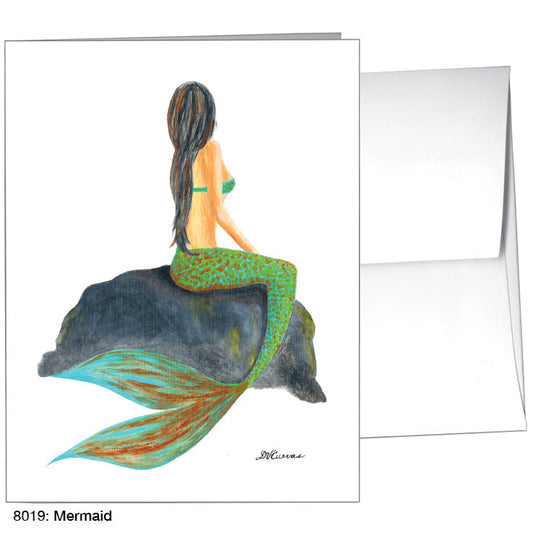 Mermaid, Greeting Card (8019B), A2 Card Front, www.printedcanvas.com
