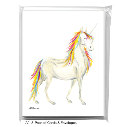 Unicorn Rainbow, Greeting Card (8022)