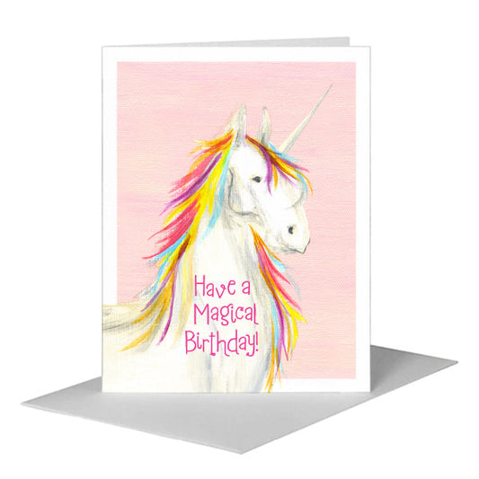 Unicorn Rainbow, Greeting Card (#8022AA) A2 Card Front, www.printedcanvas.com
