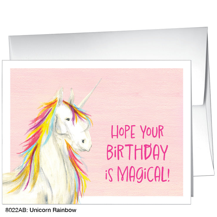 Unicorn Rainbow, Greeting Card (8022AB), A2 Card, www.printedcanvas.com