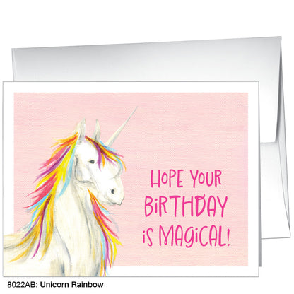 Unicorn Rainbow, Greeting Card (8022AB), A2 Card, www.printedcanvas.com