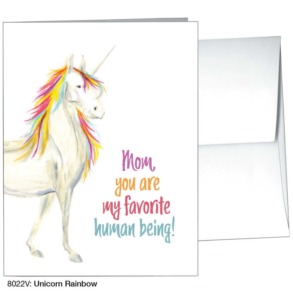 Unicorn Rainbow, Greeting Card (8022V)