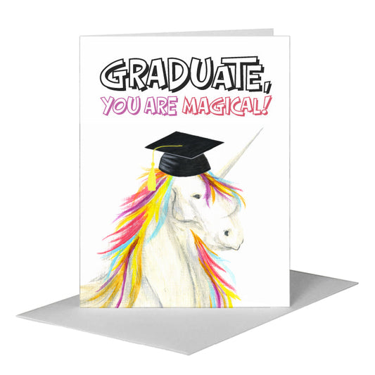 Unicorn Rainbow, Greeting Card (#8022X) A2 Card Front, www.printedcanvas.com