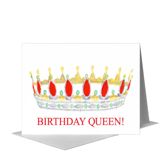 Crown Tiara, Greeting Card (#8023D) A2 Card Front, www.printedcanvas.com