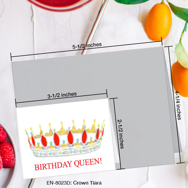 Crown Tiara, Greeting Card (8023D), Enclosure, www.printedcanvas.com