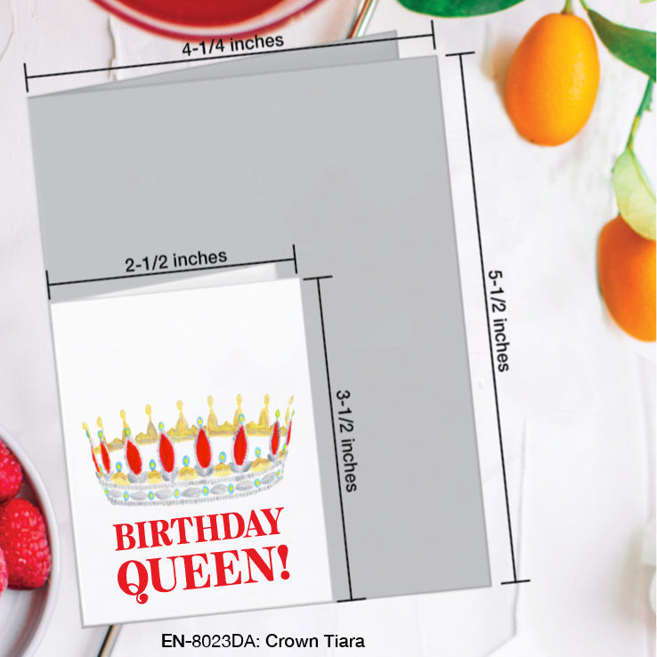 Crown Tiara, Greeting Card (#8023DA), Enclosure, www.printedcanvas.com