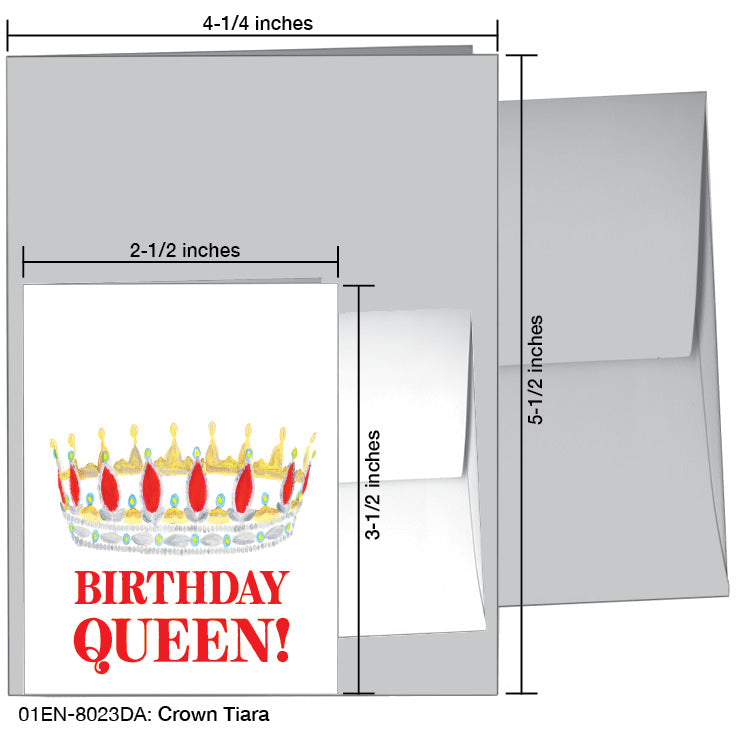 Crown Tiara, Greeting Card (#8023DA), Enclosure Card, www.printedcanvas.com