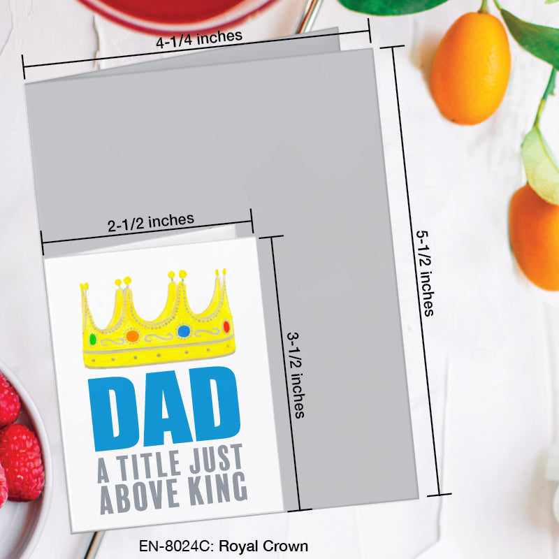 Royal Crown, Greeting Card (8024C), Enclosure, www.printedcanvas.com