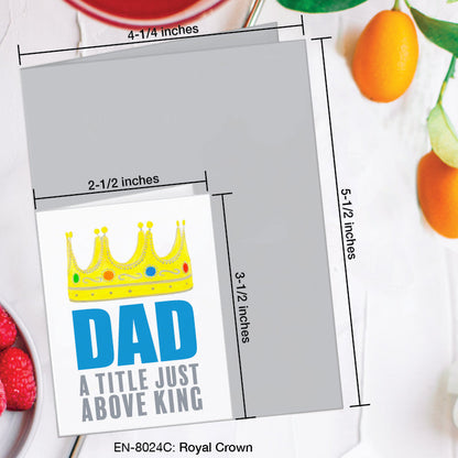 Royal Crown, Greeting Card (8024C), Enclosure, www.printedcanvas.com