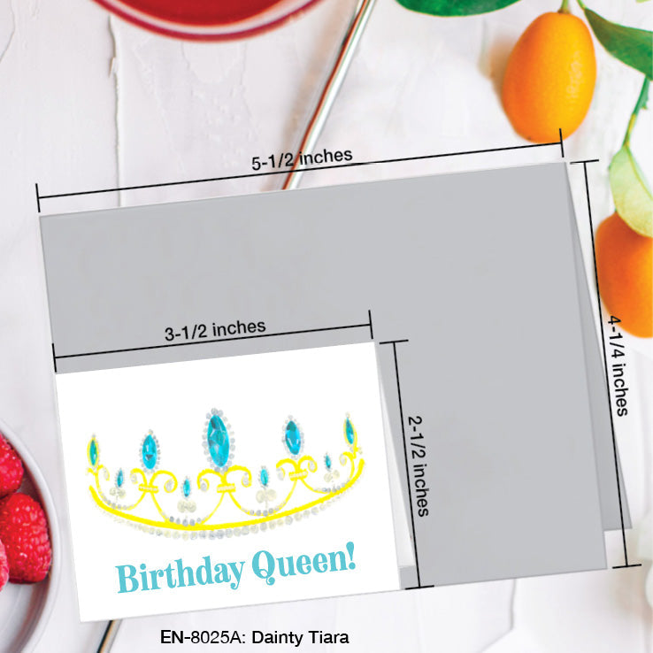 Dainty Tiara, Greeting Card (8025A), Enclosure, www.printedcanvas.com