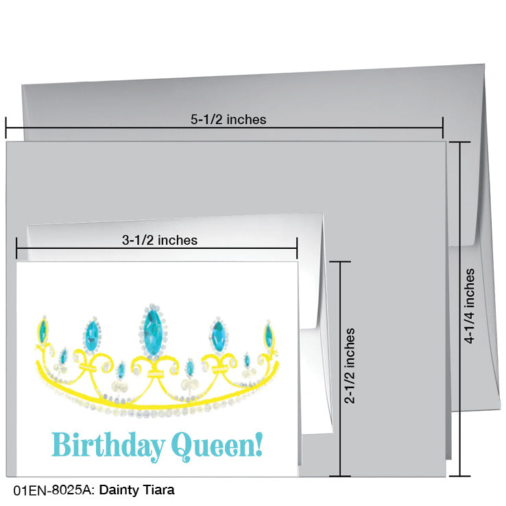 Dainty Tiara, Greeting Card (8025A), Enclosure, www.printedcanvas.com