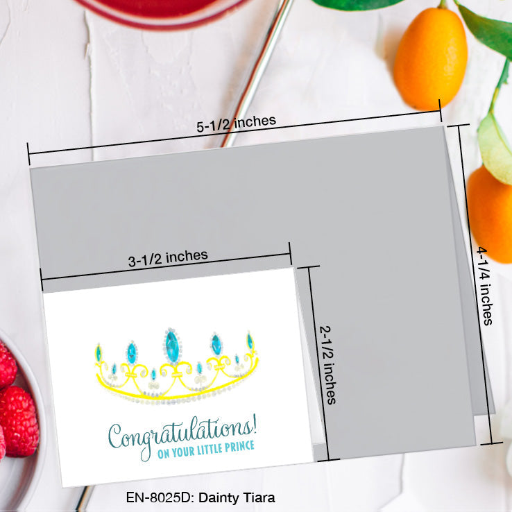 Dainty Tiara, Greeting Card (8025D), Enclosure, www.printedcanvas.com