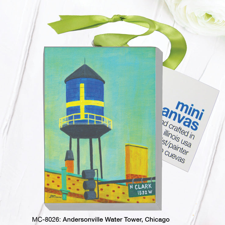 Andersonville Water Tower, Mini Canvas (MC-8026), Front, printedcanvas.com