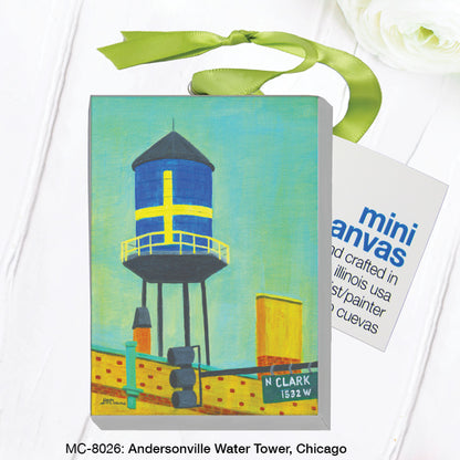 Andersonville Water Tower, Mini Canvas (MC-8026), Front, printedcanvas.com