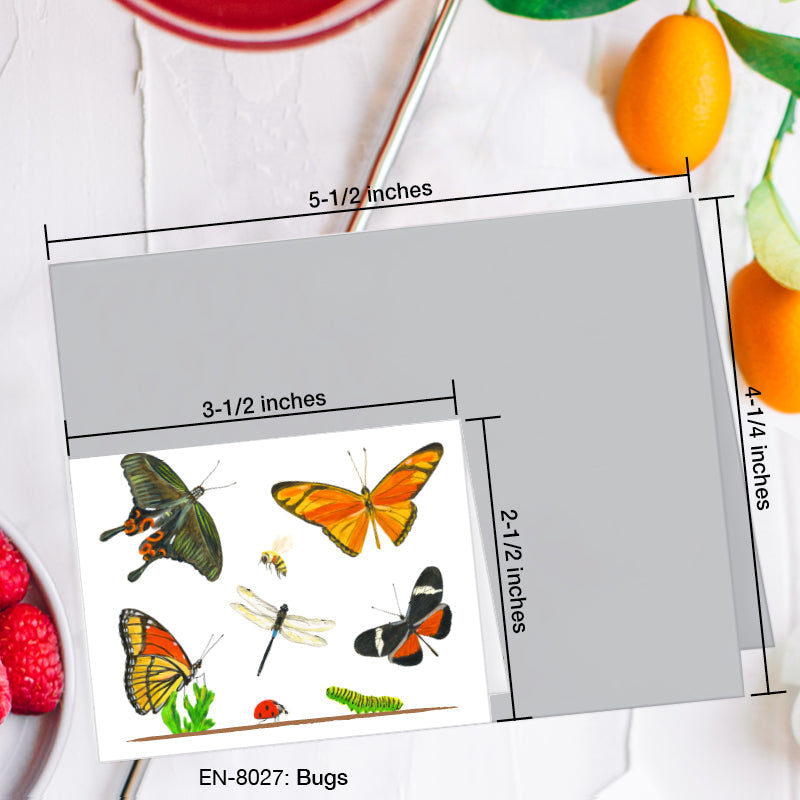 Bugs, Greeting Card (8027B), Enclosure Card, www.printedcanvas.com