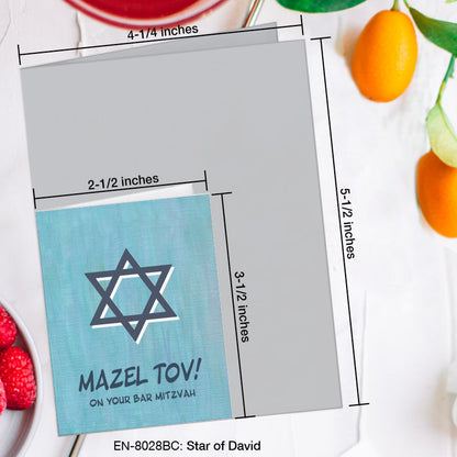 Star of David, Greeting Card (8028BC), Enclosure, www.printedcanvas.com